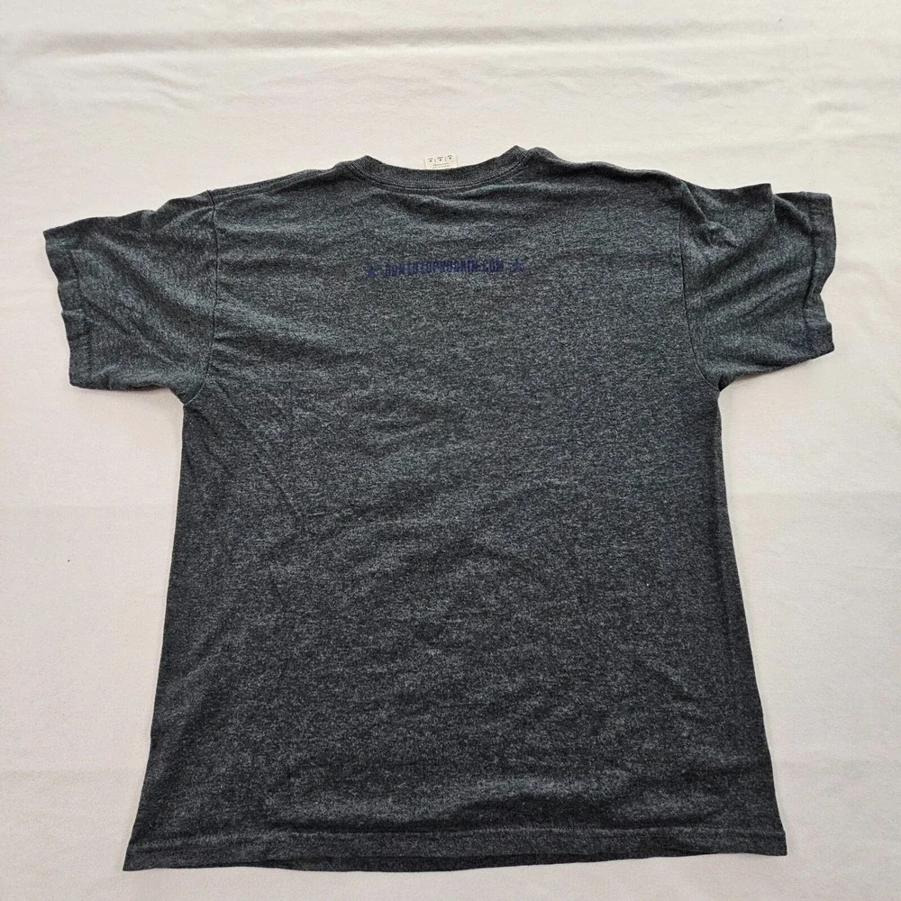 Don't Stop Rockin' Guitar Wings Blue Short Sleeve T-Shirt Youth M